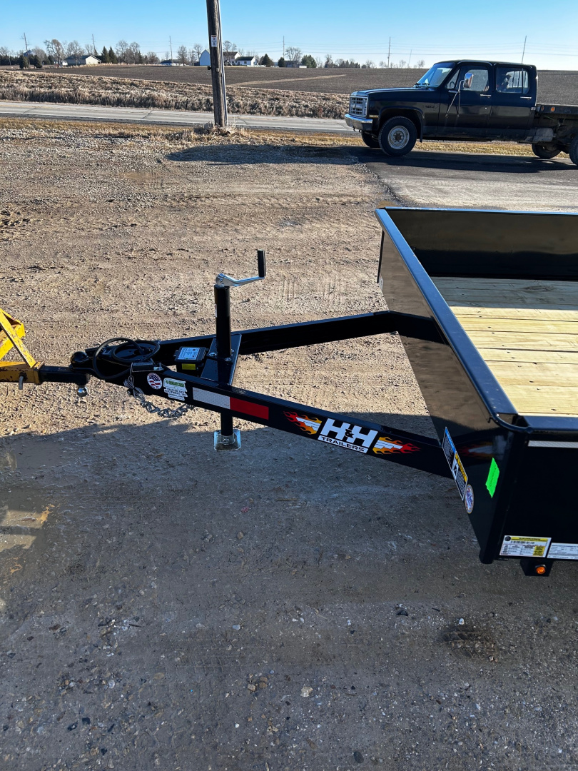 New 2026 H&H Trailers 82"X16' SOLID SIDE 7K GVWR 4' GATE Utility Trailer