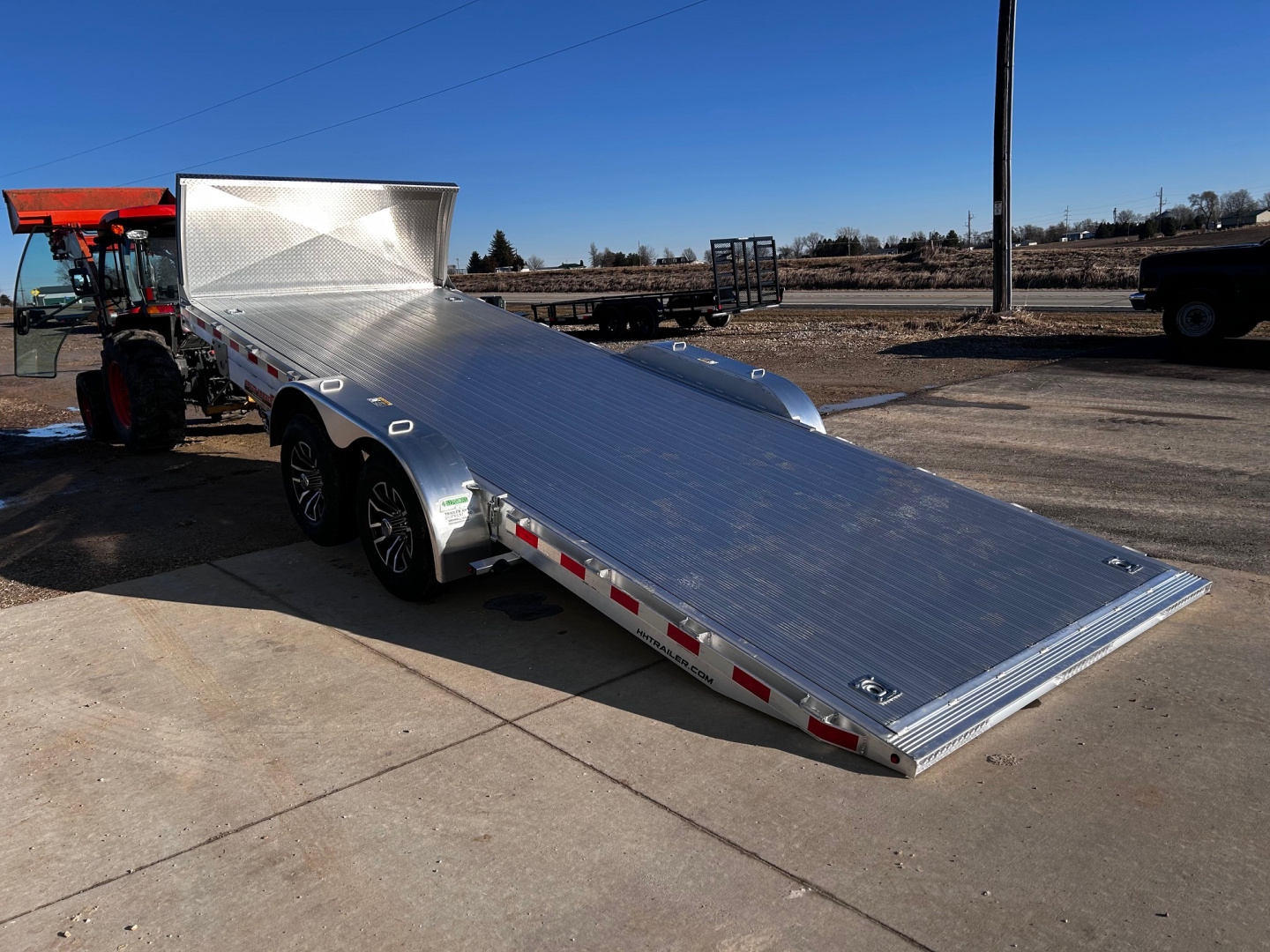 New 2026 H&H Trailers 82"X20' EXA 9.9K GVWR ALUMINUM SPEEDLOADER POWER TILT/ ROCK GUARD Car / Racing Trailer