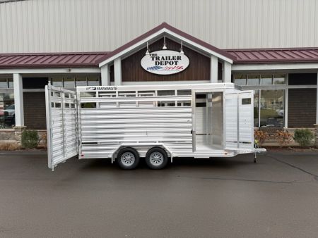 New FEATHERLITE 6’7″ X 16′ LIVESTOCK BUMPER PULL TRAILER