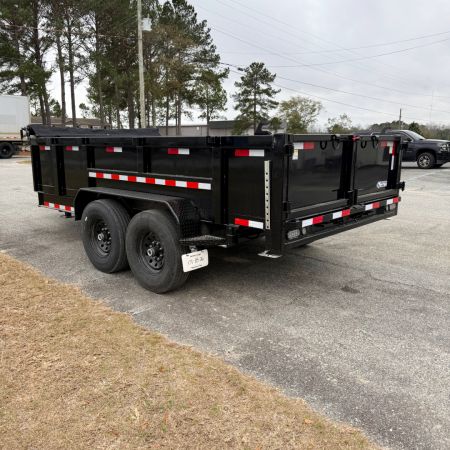 New 2026 Panther Cargo 7X14TA Black Dump Trailer Dump Trailer