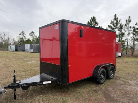 New 6x12 Red Enclosed Cargo Trailer | Rock Solid Cargo
