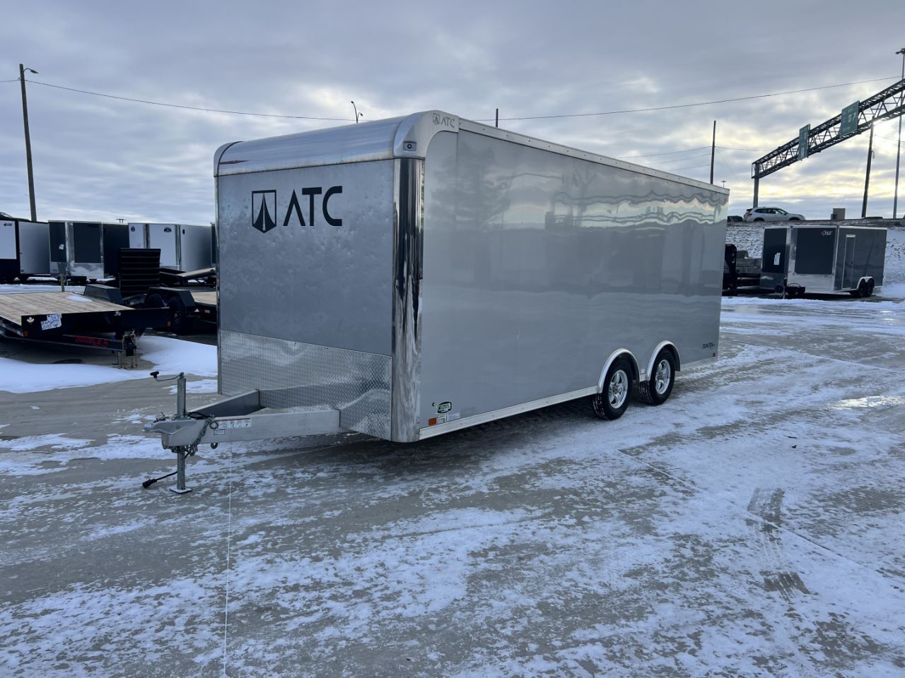 Used 2016 ATC 8.5x20 ALL Aluminum TALL Enclosed Cargo Hauler Rear Ramp Trailer