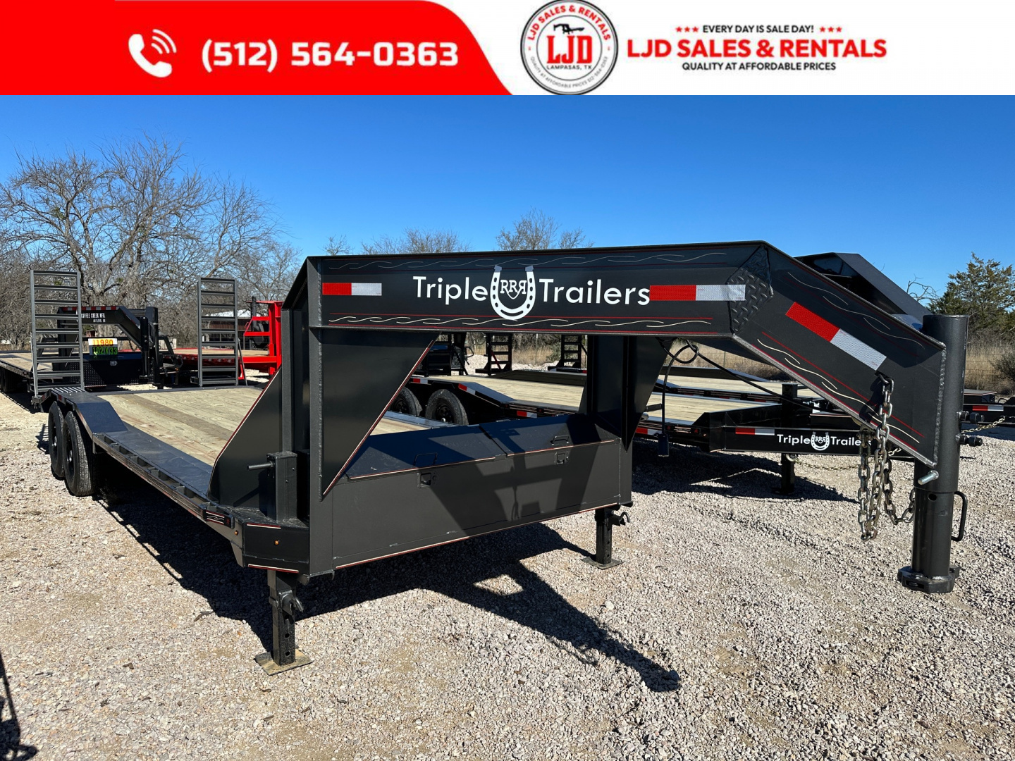 New 2026 Triple R - 24' Gooseneck Drive Over Fender Trailer