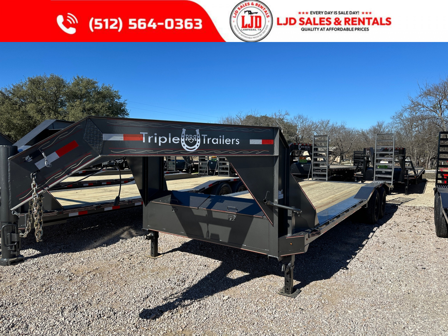 New 2026 Triple R - 24' Gooseneck Drive Over Fender Trailer