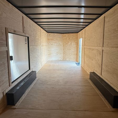 New 8.5X28 White Standard Car Hauler Trailer