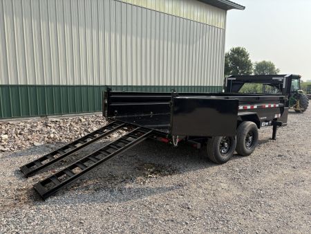 New 2026 14'x83" 14k PJ Low Pro Gooseneck Dump Trailer