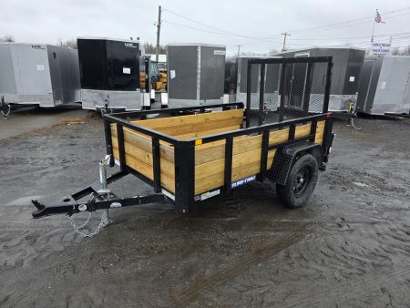 New 2026 Sure-Trac 5X8 - 3 BOARD HIGH SIDES Utility Trailer