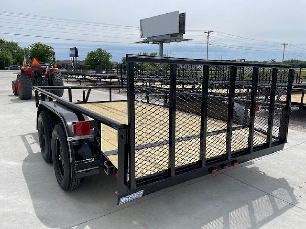 New 2025 DAVIDSON 83X12 (2)TANDEM AXLE PIPE TOP UTILITY W/36" GATE, DOVETAIL