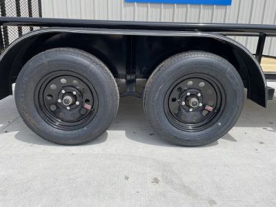 New 2025 DAVIDSON 83X12 (2)TANDEM AXLE PIPE TOP UTILITY W/36" GATE, DOVETAIL