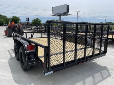New 2025 DAVIDSON 83X12 (2)TANDEM AXLE PIPE TOP UTILITY W/36" GATE, DOVETAIL