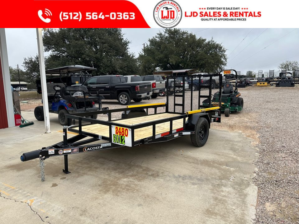 New 2026 Lacosta Trailers 6' X 12' - Utility Trailer - Gorilla Lift Gate Assist