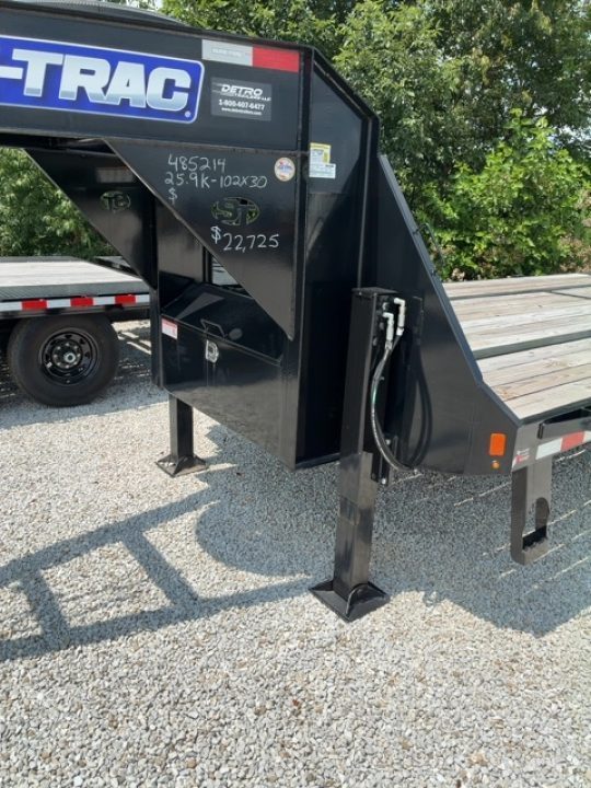 New 2026 Sure-Trac 8.5 x 30 (25+5) 25.9K HD Low Profile Gooseneck Beavertail w/ Hydraulic Landing Gear Deckover Trailer
