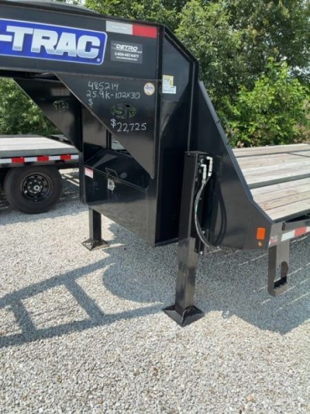 New 2026 Sure-Trac 8.5 x 30 (25+5) 25.9K HD Low Profile Gooseneck Beavertail w/ Hydraulic Landing Gear Deckover Trailer