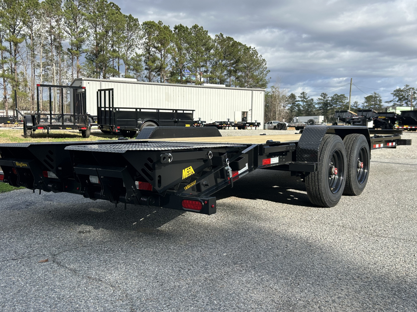 New 2027 Big Tex Trailers 16EH-22D3A-MRBK Equipment Trailer, 19+3, MEGA RAMPS, 17.6K GVWR