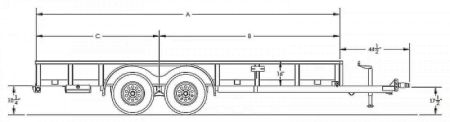 New Big Tex Trailers 70PI-X 83" x 16 Tandem Axle Square Top Utility Trailer