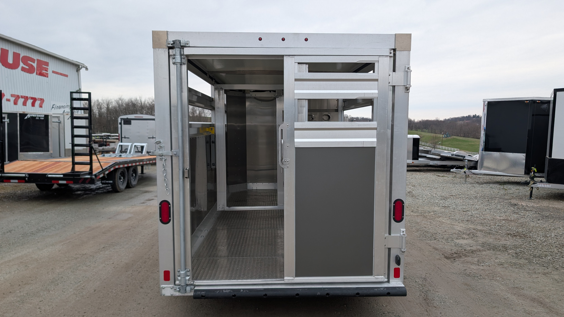 New 2027 EBY 16' Bumper Pull '38 SPECIAL Aluminum Stock Trailer (6'6" H)