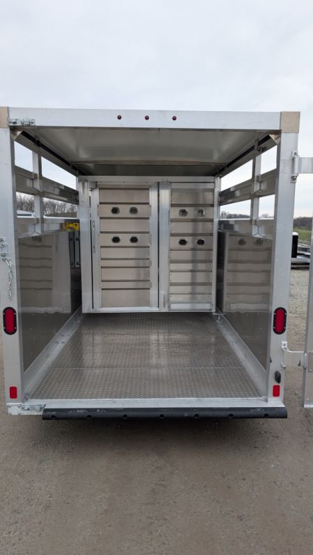 New 2027 EBY 16' Bumper Pull '38 SPECIAL Aluminum Stock Trailer (6'6" H)
