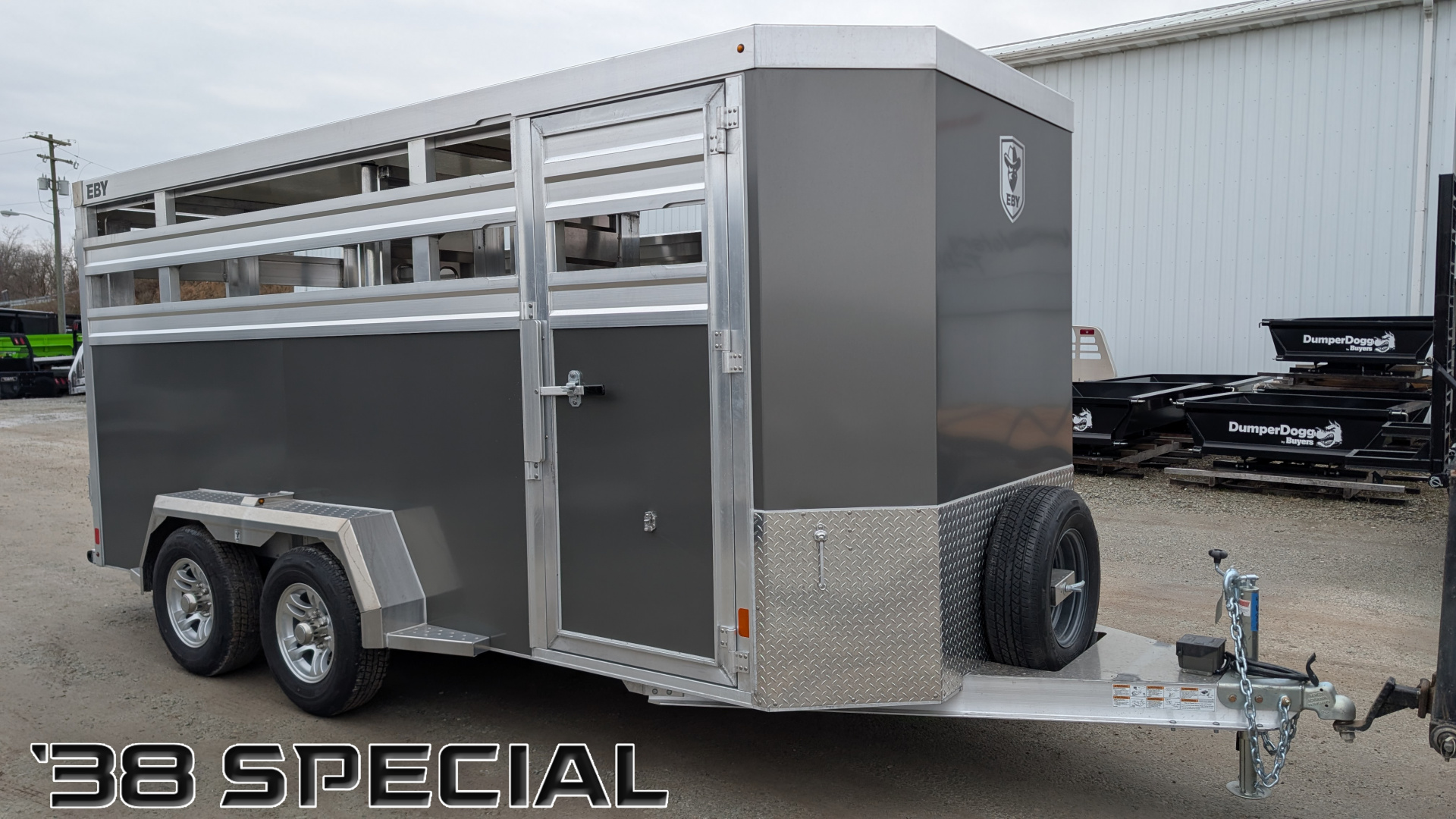 New 2027 EBY 16' Bumper '38 SPECIAL 16' Aluminum Stock Trailer (7' HIGH)