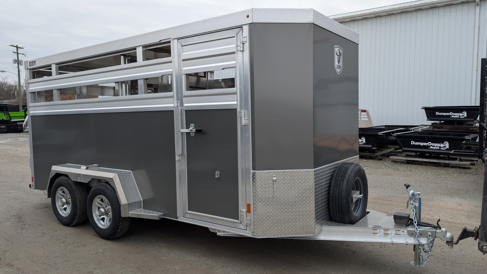 New 2027 EBY 16' Bumper '38 SPECIAL 16' Aluminum Stock Trailer (7' HIGH)