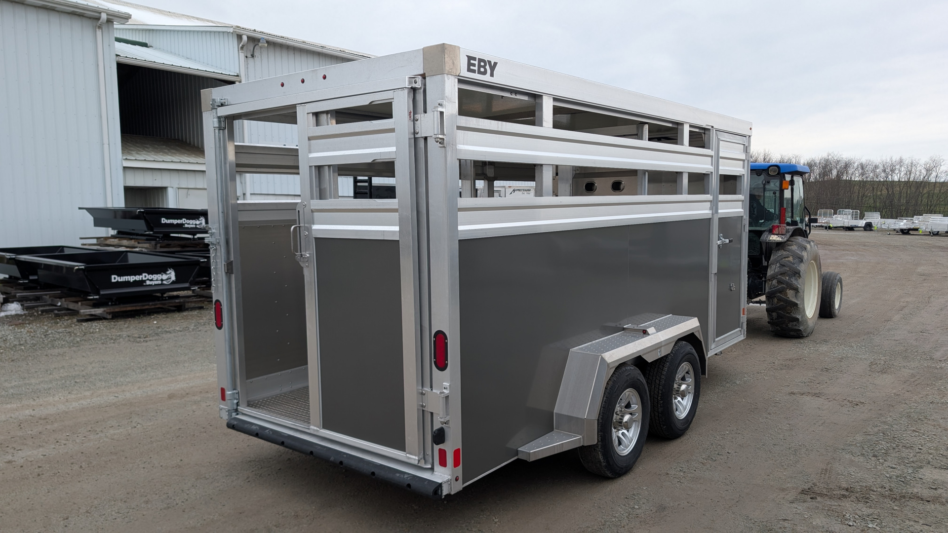 New 2027 EBY 16' Bumper '38 SPECIAL 16' Aluminum Stock Trailer (7' HIGH)