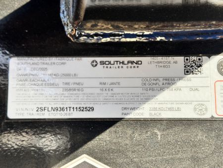New 2026 Southland Trailers 8.5-32 Engineered Beam Gooseneck Deckover Equipment Hauler W/ 6' Max Ramps and HDSS 25K GVWR