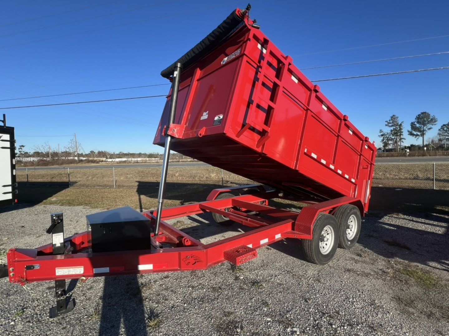 New 2027 Panther Cargo 7x14 Heavy-Duty Dump Trailer – Red | 14,000 lb GVWR