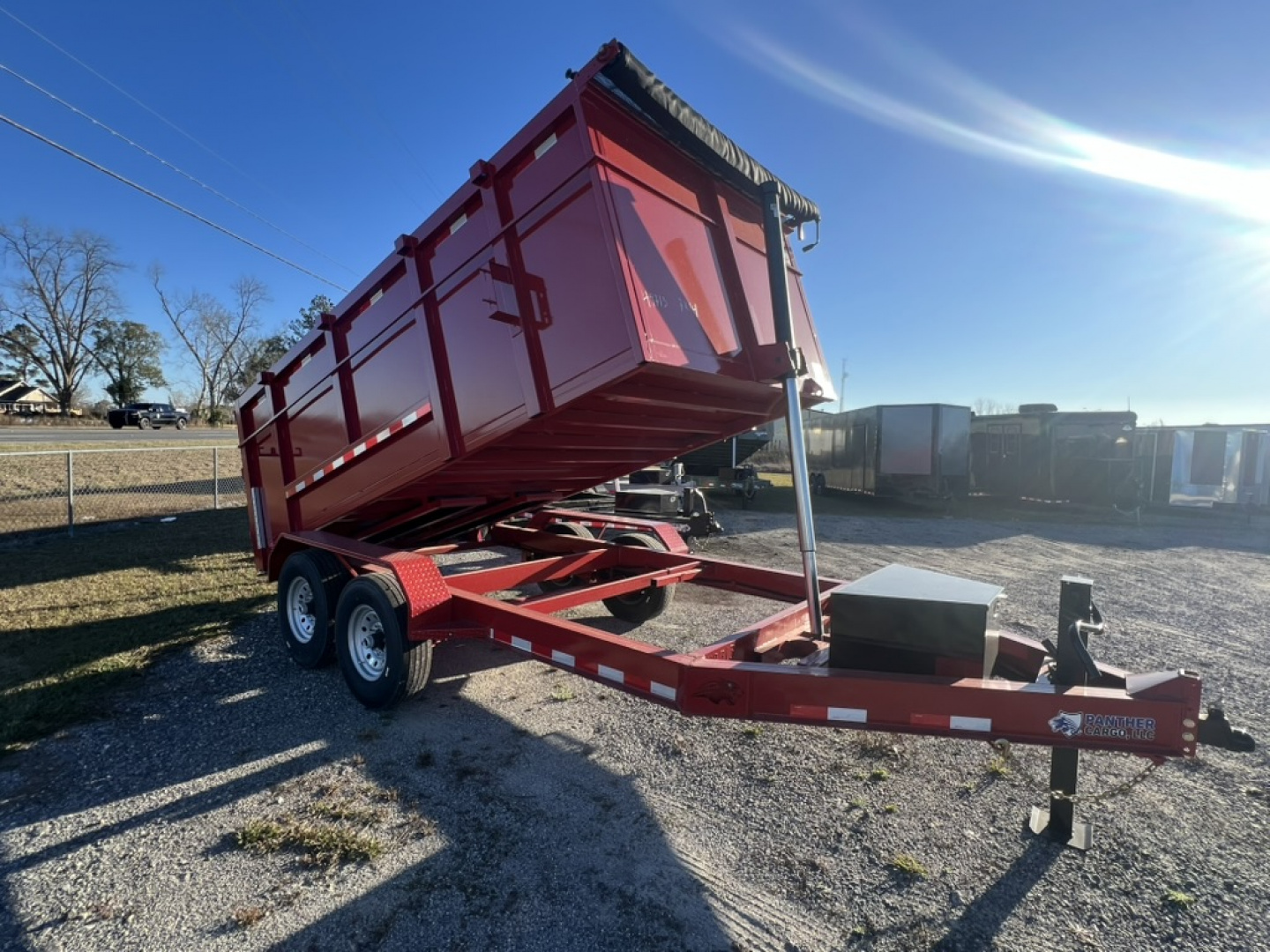New 2027 Panther Cargo 7x14 Heavy-Duty Dump Trailer – Red | 14,000 lb GVWR