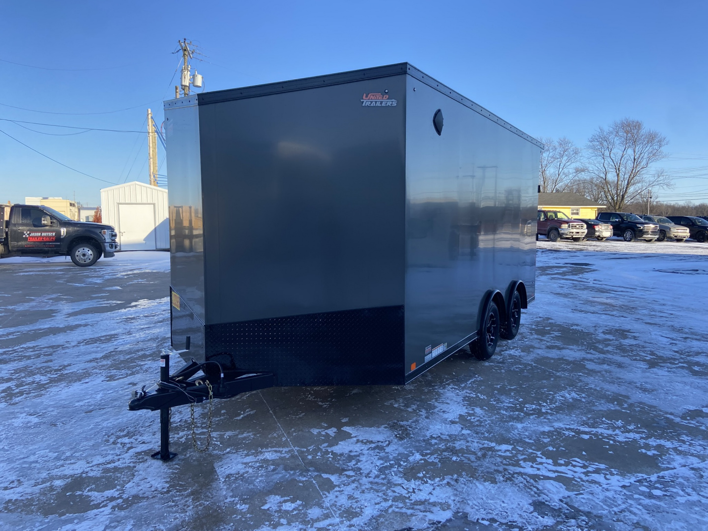 New United Trailers UJ Cargo Enclosed Trailer 16'