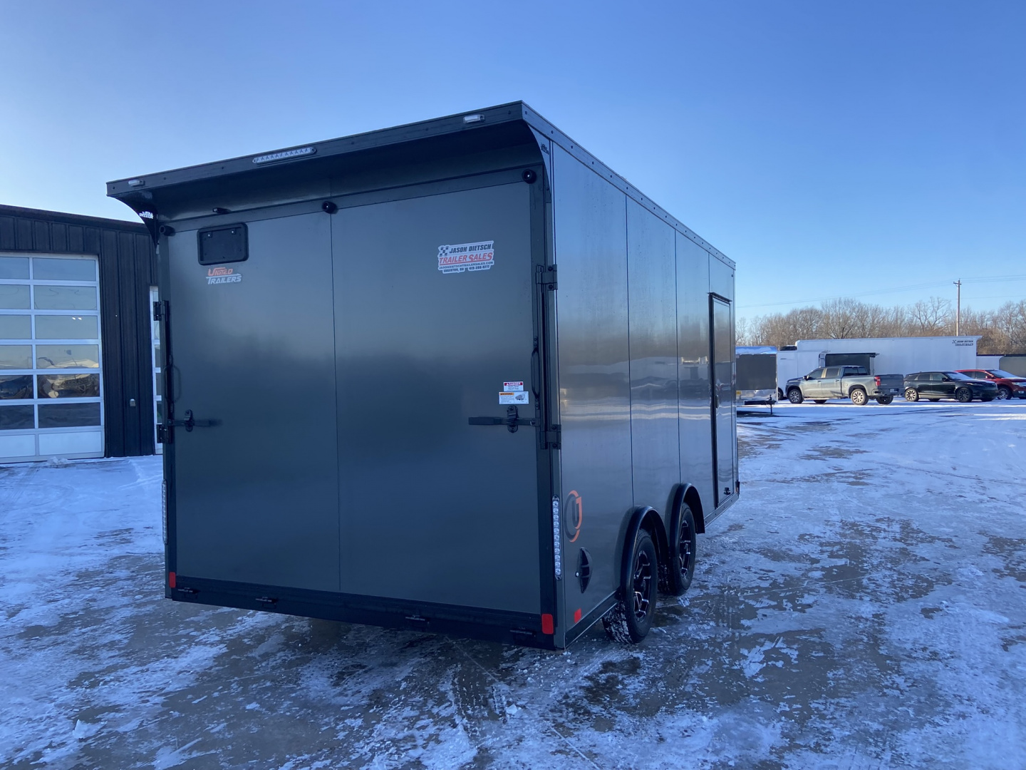 New United Trailers UJ Cargo Enclosed Trailer 16'