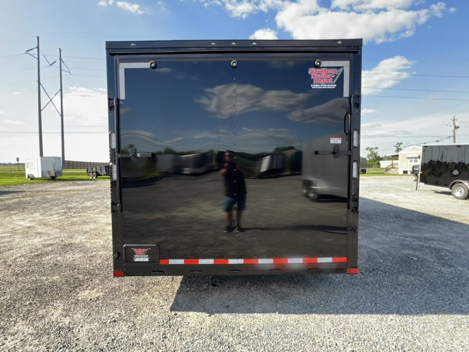New 2027 Rock Solid Cargo 8.5x36 Triple Axle Enclosed Car Hauler – Black PolyCore