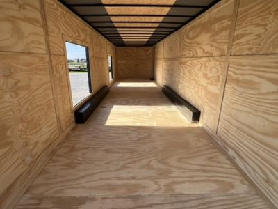 New 2027 Rock Solid Cargo 8.5x36 Triple Axle Enclosed Car Hauler – Black PolyCore