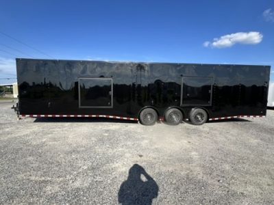 New 2027 Rock Solid Cargo 8.5x36 Triple Axle Enclosed Car Hauler – Black PolyCore