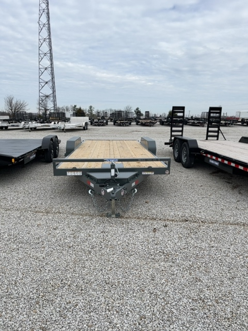 New 2026 Charcoal Gray Sure-Trac 7 x 20 (18+2) 10K C-Channel Car Hauler