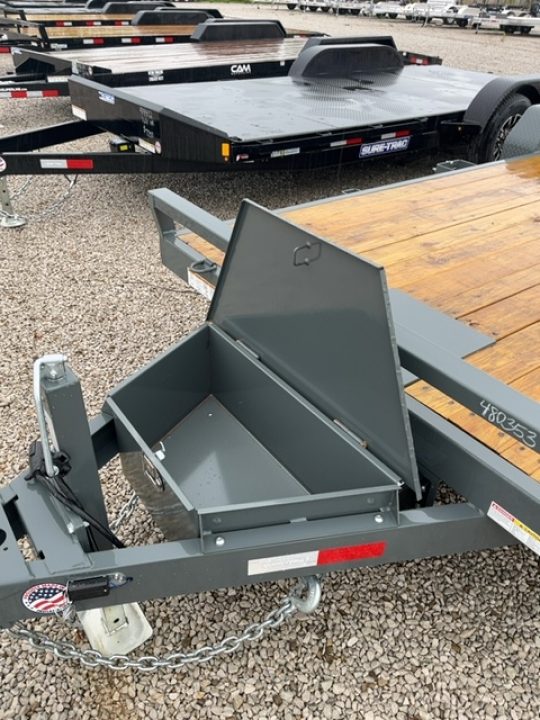 New 2026 Charcoal Gray Sure-Trac 7 x 20 (18+2) 10K C-Channel Car Hauler