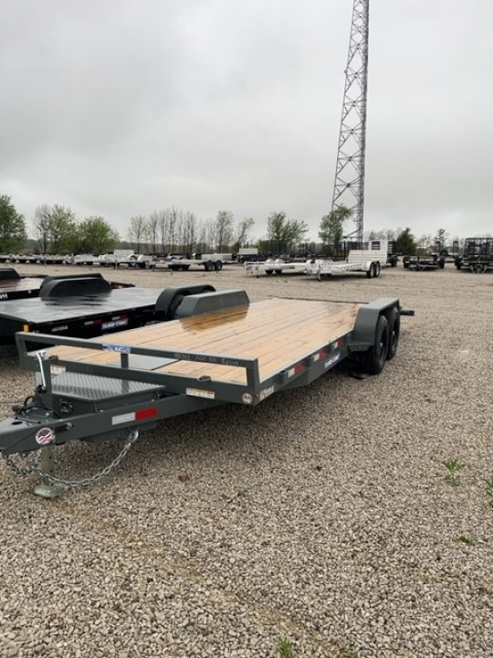 New 2026 Charcoal Gray Sure-Trac 7 x 20 (18+2) 10K C-Channel Car Hauler