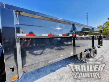 New 2026 NEW 102'' x 20' Dual Tandem 3 Stage Telescopic Gooseneck Dump Trlr w/ 48" High Sides