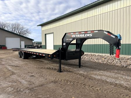 New 2026 34' PJ GN Low-Pro Dually Hyd Dove Flatbed Trailer