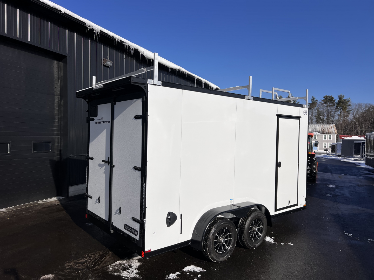 New 2026 US Cargo 7X14+ 2ft V-Nose / I-Beam Frame / Contractor Package / 7' interior / Blackout - 7000GVW