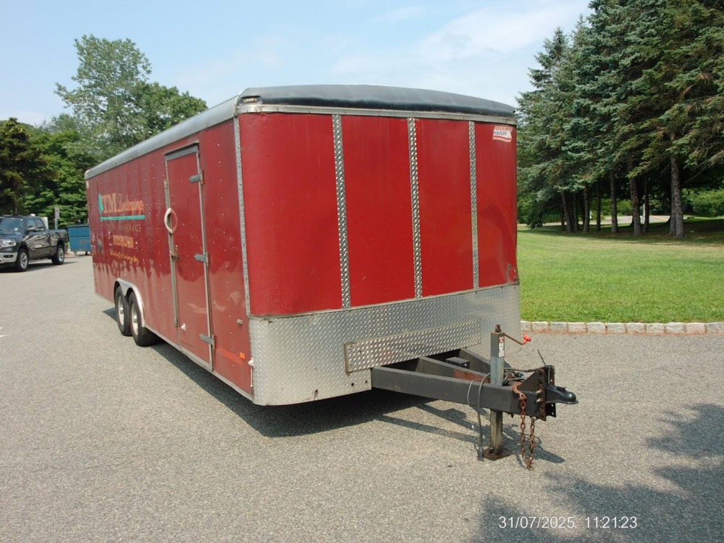 Used RENTAL UNIT / USED 8.5X24 Heavy Duty Enclosed Landscape Trailer, 9,990 lb. GVWR, just serviced. Ready to go to work. ID#068805 SALE $8,500