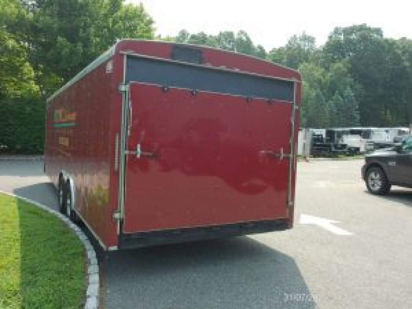 Used RENTAL UNIT / USED 8.5X24 Heavy Duty Enclosed Landscape Trailer, 9,990 lb. GVWR, just serviced. Ready to go to work. ID#068805 SALE $8,500