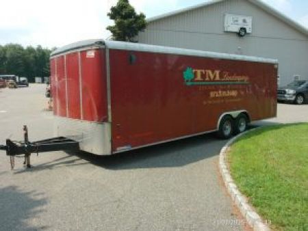 Used RENTAL UNIT / USED 8.5X24 Heavy Duty Enclosed Landscape Trailer, 9,990 lb. GVWR, just serviced. Ready to go to work. ID#068805 SALE $8,500