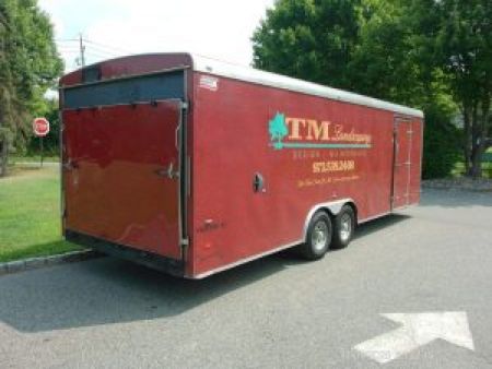 Used RENTAL UNIT / USED 8.5X24 Heavy Duty Enclosed Landscape Trailer, 9,990 lb. GVWR, just serviced. Ready to go to work. ID#068805 SALE $8,500