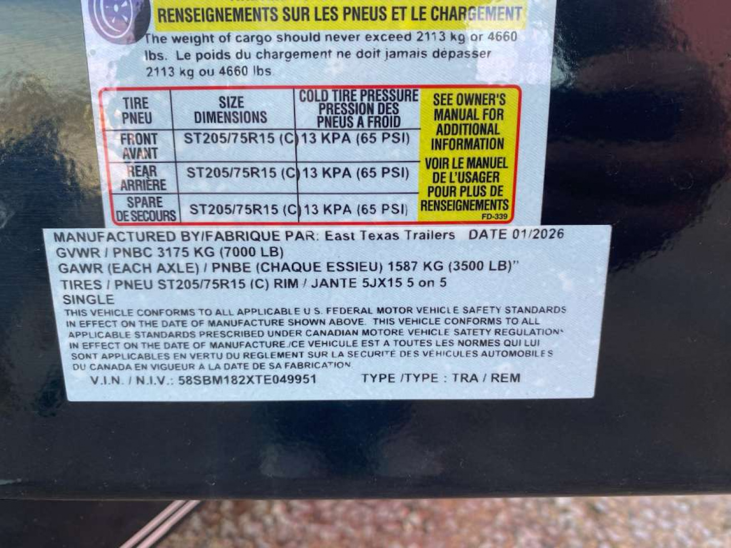 New 2026 East Texas Trailers 83X18 CAR HAULER, W/ SPARE Car Hauler