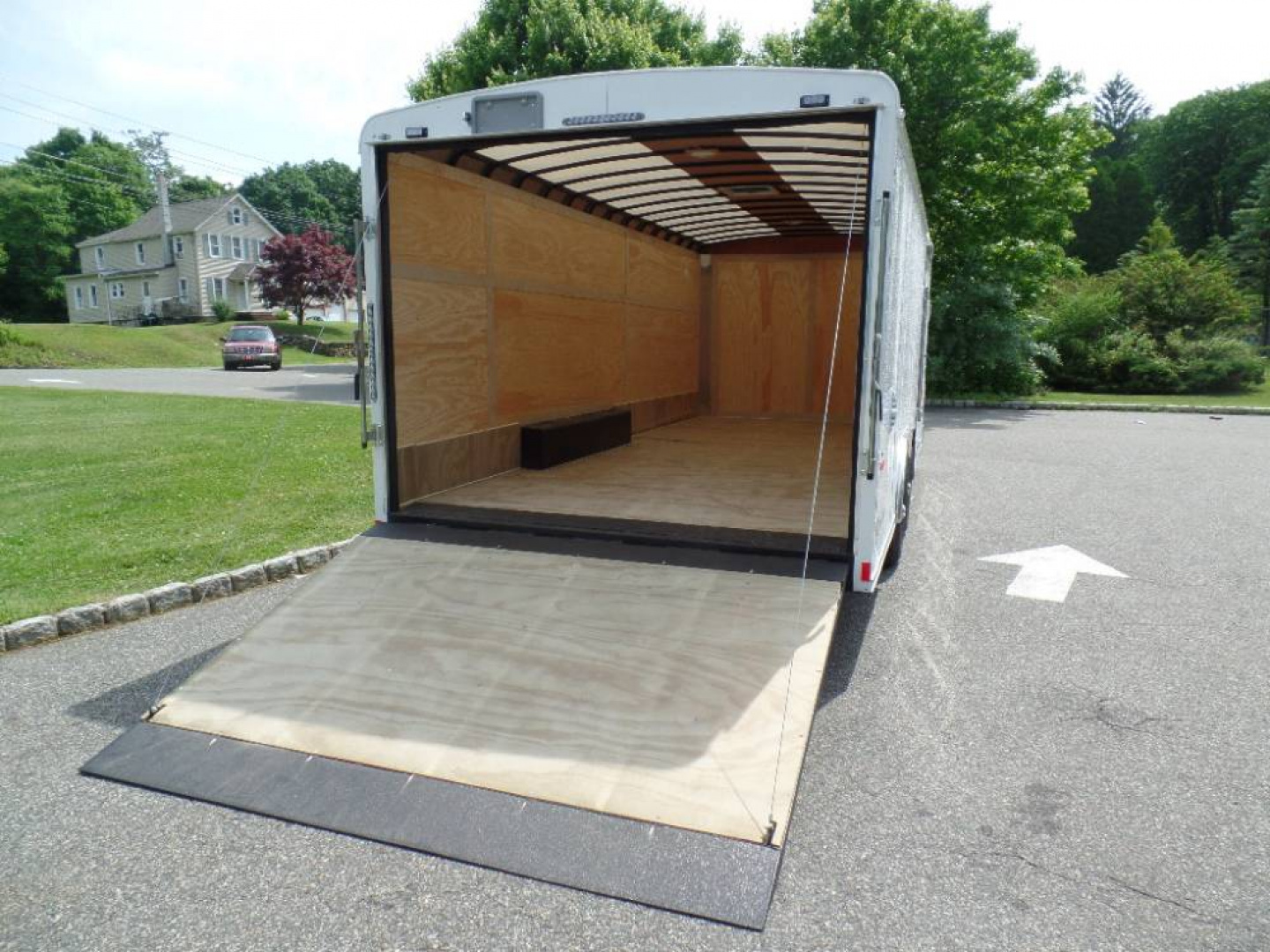 New Example,  8.5 X 22 ft. Enclosed Landscape Trailer, Our Best with Patented Triple Tapered Fast Load Ramp with no flap to break.