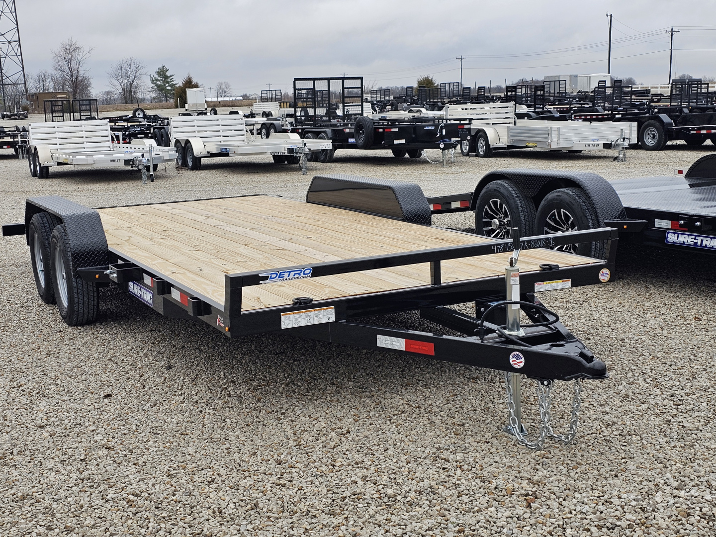 New 2026 Sure-Trac 7 x 18 (16+2) 7K C-Channel Car Hauler