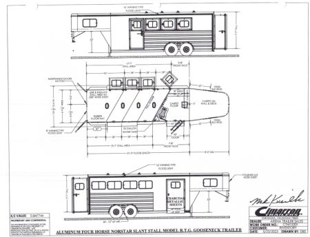 Used 2024 Cimarron Northstar 4 Horse Slant Load Gooseneck Horse Trailer