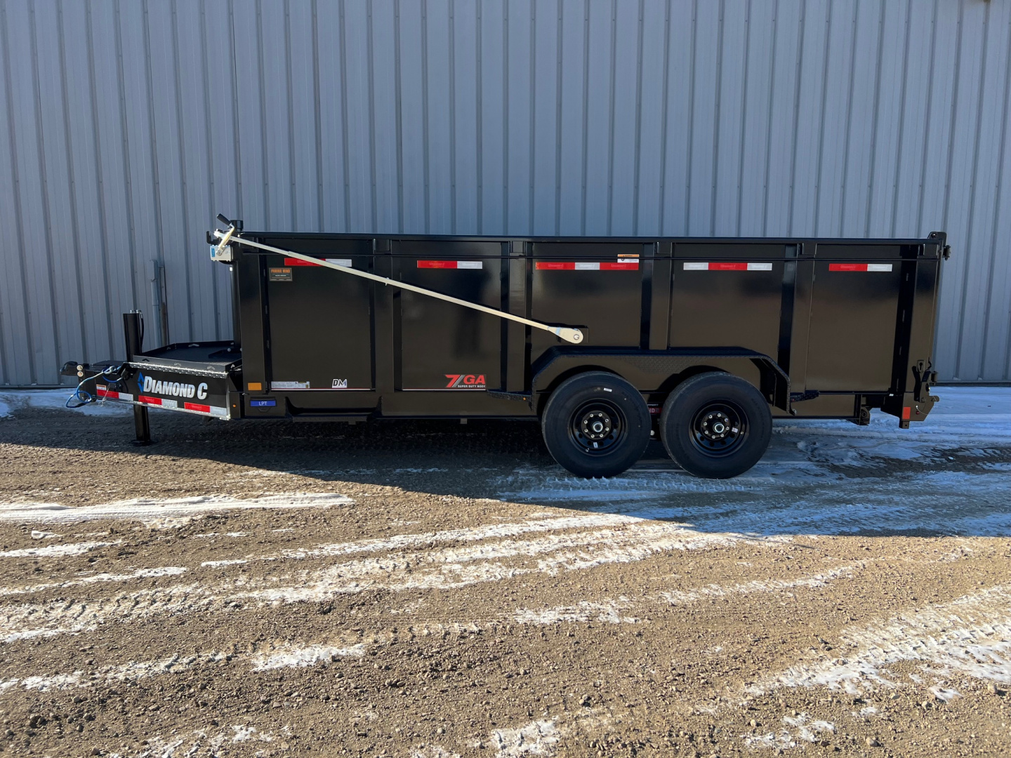 New 2026 Diamond C Trailers 16' LPT207 Telescopic High Side Dump Trailer