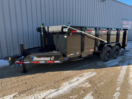 New 2026 Diamond C Trailers 16' LPT207 Telescopic High Side Dump Trailer