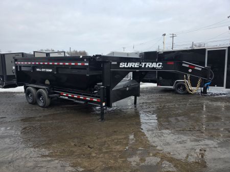 New 2026 Sure-Trac 16' GOOSENECK ROLL OFF TRAILER - 1 CAN Roll Off