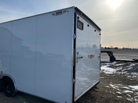 New 2025 H&H Trailers 8.5'X24' V NOSE CAR HAULER 85" INTERIOR HEIGHT RAMP DOOR Cargo / Enclosed Trailer